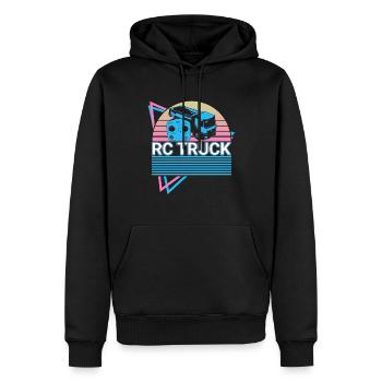 Rc Truck Retro - Männer Premium Bio Hoodie - Schwarz - Vorne - Nico (187cm)