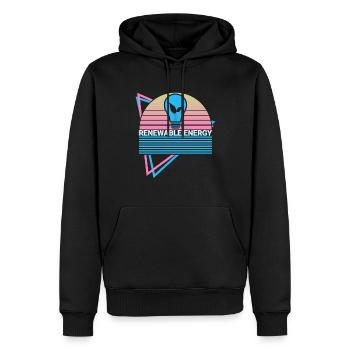 Erneuerbare Energie Saubere Energie Retro - Männer Premium Bio Hoodie - Schwarz - Vorne - Nico (187cm)