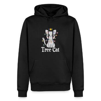 Motif de Noël amusant pour Noël - Sweat à capuche Premium bio Homme - noir - Devant - Nico (187cm)