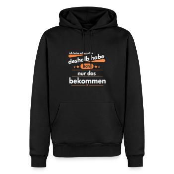 Lustiges Weihnachtsmotiv für Weihnachten - Männer Premium Bio Hoodie - Schwarz - Vorne - Nico (187cm)