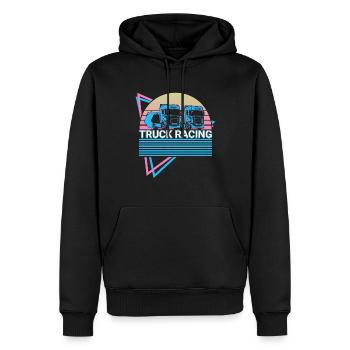 Truck Racing Truck Racer Retro - Sweat à capuche Premium bio Homme - noir - Devant - Nico (187cm)