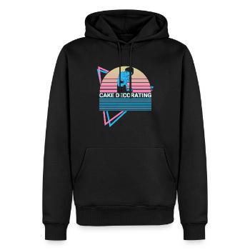 Cake Decoration Cake Decorateur Retro - Men’s Premium Organic Hoodie - black - Front - Nico (187cm)