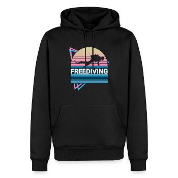 Freediving Freediver Retro - Men’s Premium Organic Hoodie - black - Front - Nico (187cm)