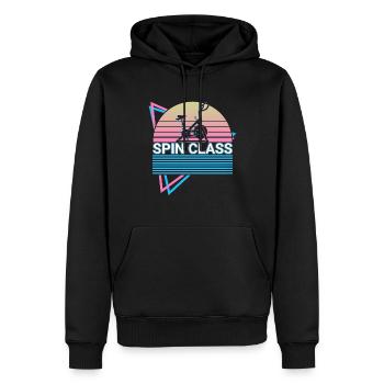 Course Retro - Men’s Premium Organic Hoodie - black - Front - Nico (187cm)