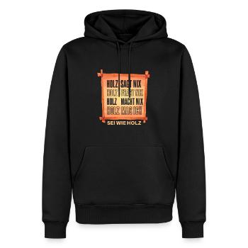 Lustiger Holzfäller Waldarbeiter Spruch - Männer Premium Bio Hoodie - Schwarz - Vorne - Nico (187cm)