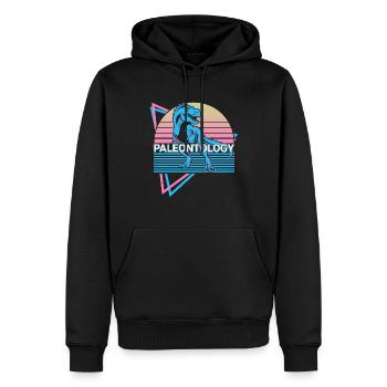 Paléontologie Rétro-Paléontologue - Sweat à capuche Premium bio Homme - noir - Devant - Nico (187cm)
