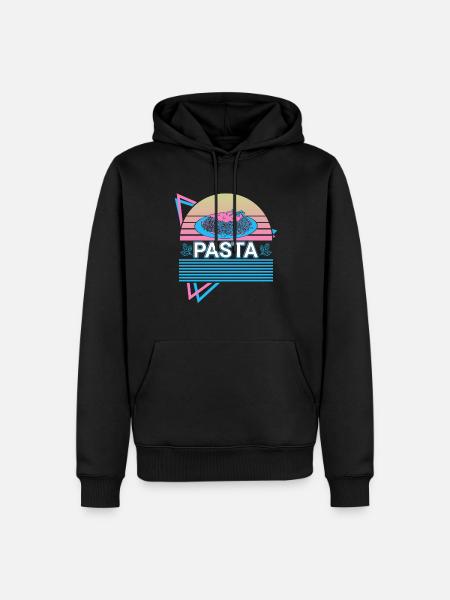 Pasta Retro Pasta Italian - Men’s Premium Organic Hoodie - black