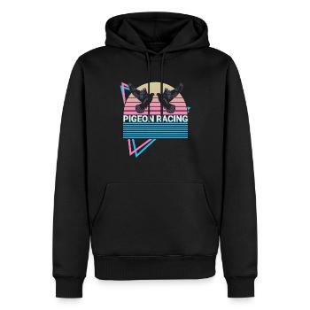 Taubenrennen Retro - Männer Premium Bio Hoodie - Schwarz - Vorne - Nico (187cm)