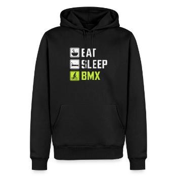 Eat Sleep Bmx Bycycle - Männer Premium Bio Hoodie - Schwarz - Vorne - Nico (187cm)