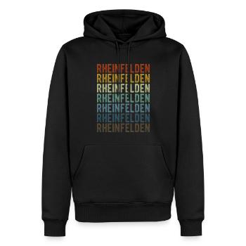 Rheinfelden City Retro Vintage - Men’s Premium Organic Hoodie - black - Front - Nico (187cm)