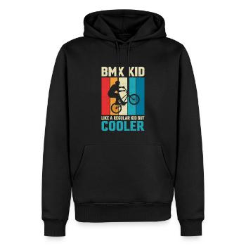 Vintage BMX Kind Wie Ein Normales Kind Aber - Männer Premium Bio Hoodie - Schwarz - Vorne - Nico (187cm)