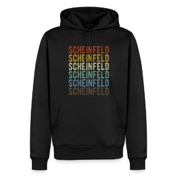 Scheinfeld Stadt Retro Vintage - Men’s Premium Organic Hoodie - black - Front - Nico (187cm)