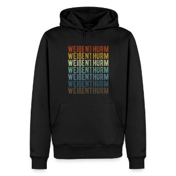 Weißenthurm Stadt Retro Vintage - Men’s Premium Organic Hoodie - black - Front - Nico (187cm)