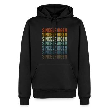Sindelfingen Stadt Retro Vintage - Männer Premium Bio Hoodie - Schwarz - Vorne - Nico (187cm)