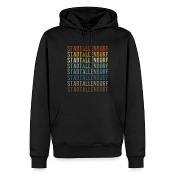 Stadtallendorf City Retro Vintage - Sweat à capuche Premium bio Homme - noir - Devant - Nico (187cm)