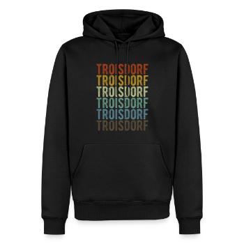 Troisdorf Stadt Retro Vintage - Männer Premium Bio Hoodie - Schwarz - Vorne - Nico (187cm)