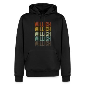 Willich Stadt Retro Vintage - Männer Premium Bio Hoodie - Schwarz - Vorne - Nico (187cm)