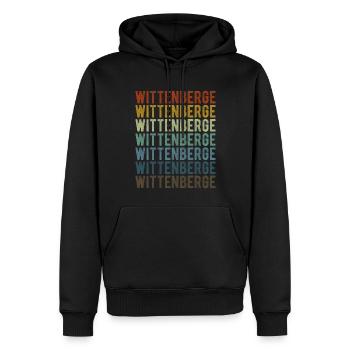 Wittenberge Stadt Retro Vintage - Männer Premium Bio Hoodie - Schwarz - Vorne - Nico (187cm)