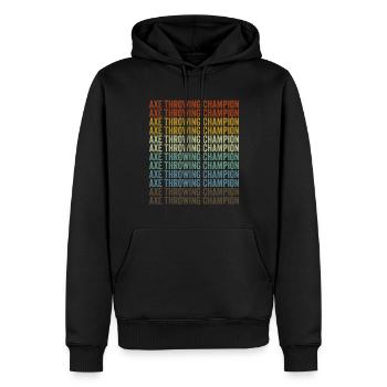 Meister im Axtwerfen Axtwerfen Beile Werfen - Männer Premium Bio Hoodie - Schwarz - Vorne - Nico (187cm)