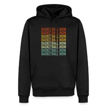 Basketball Maman Basket Ball Maman - Sweat à capuche Premium bio Homme - noir - Devant - Nico (187cm)