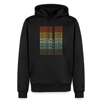 Basketball Sister Basketball Sister - Sweat à capuche Premium bio Homme - noir - Devant - Nico (187cm)