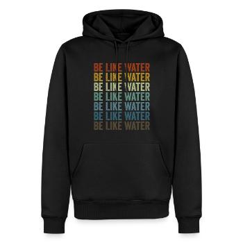 Sei wie Wasser Martial Arts Kung Fu - Männer Premium Bio Hoodie - Schwarz - Vorne - Nico (187cm)
