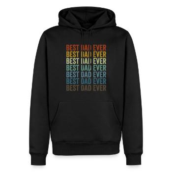 Bester Vater aller Zeiten Gitarrist Vater Gitarren - Männer Premium Bio Hoodie - Schwarz - Vorne - Nico (187cm)