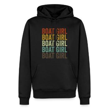 Boot Girl Bootfahren Boot Girl - Männer Premium Bio Hoodie - Schwarz - Vorne - Nico (187cm)