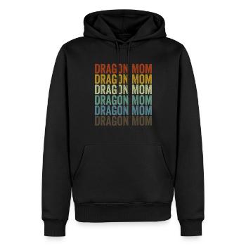 Dragon Maman Jeu Barbu Lézard Amant Dragon W - Sweat à capuche Premium bio Homme - noir - Devant - Nico (187cm)