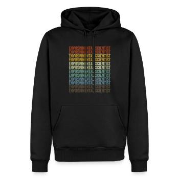 Scientifique de l’environnement Scientifique de l’environnement - Sweat à capuche Premium bio Homme - noir - Devant - Nico (187cm)