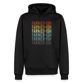 Bäuerlicher Landwirt Homesteading - Männer Premium Bio Hoodie - Schwarz - Vorne - Nico (187cm)