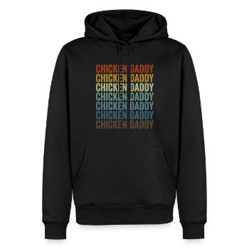 Chicken Daddy Chicken Dad Chicken Farmer Dad - Männer Premium Bio Hoodie - Schwarz - Vorne - Nico (187cm)