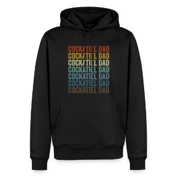 Cockatiel Papa Cockatiel Papa Vogelliebh - Sweat à capuche Premium bio Homme - noir - Devant - Nico (187cm)