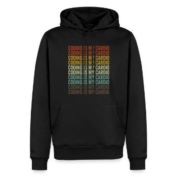 Coding is a matter close to my heart Coding Softw - Men’s Premium Organic Hoodie - black - Front - Nico (187cm)