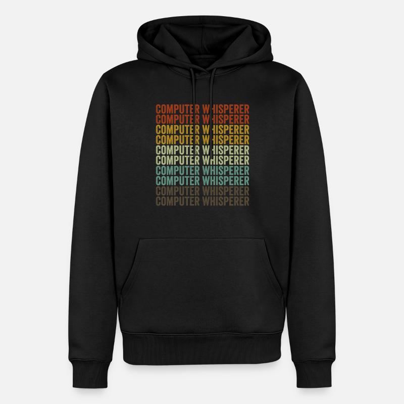 Computerflüsterer Computer Nerd IT Helpdesk - Männer Premium Bio Hoodie - Schwarz