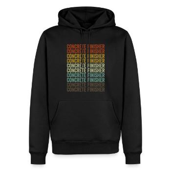 Construction de pavés en béton Béton - Sweat à capuche Premium bio Homme - noir - Devant - Nico (187cm)