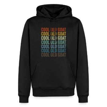 Coole alte Ziege Lustige Ziege - Männer Premium Bio Hoodie - Schwarz - Vorne - Nico (187cm)