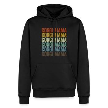 Corgi Mama Corgi Dog Lovers Mama Puppy Mama - Sweat à capuche Premium bio Homme - noir - Devant - Nico (187cm)