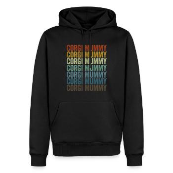 Corgi Mummy Corgi Mumie Halloween Hundeelskere - Herre Premium økologisk hoodie - sort - Foran - Nico (187cm)