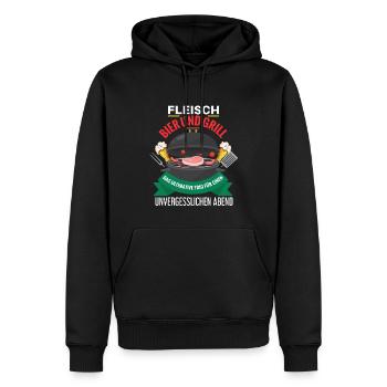 Cooler Griller Barbeque Grillen Spruch - Männer Premium Bio Hoodie - Schwarz - Vorne - Nico (187cm)