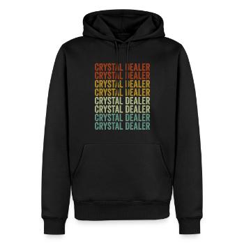 Crystal Merchant Rock Collectionneur Géologue Crystal - Sweat à capuche Premium bio Homme - noir - Devant - Nico (187cm)