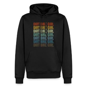 Dirt Bike Girl Bike Girl Dirt Biker Us Flag Bandan - Männer Premium Bio Hoodie - Schwarz - Vorne - Nico (187cm)
