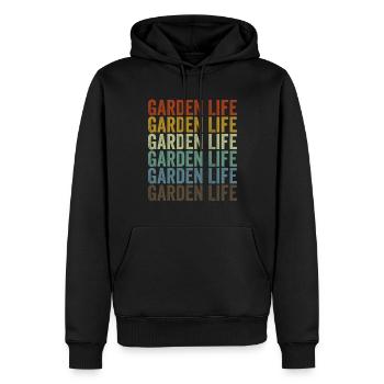 Garden Life Outils de jardinage Jardinage - Sweat à capuche Premium bio Homme - noir - Devant - Nico (187cm)