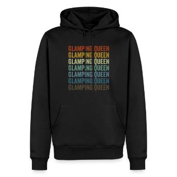 Glamping Queen Weiblich Glamper Glamping Queen - Männer Premium Bio Hoodie - Schwarz - Vorne - Nico (187cm)