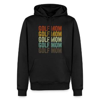 Golf Maman Golfeuse Mama - Sweat à capuche Premium bio Homme - noir - Devant - Nico (187cm)