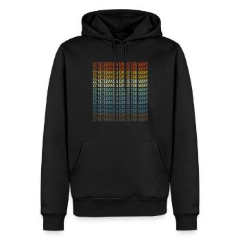 22 anciens combattants par jour, c’est trop Journée des anciens combattants - Sweat à capuche Premium bio Homme - noir - Devant - Nico (187cm)