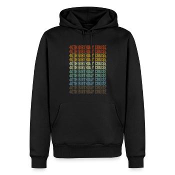 Croisière Vacances du 40e anniversaire - Sweat à capuche Premium bio Homme - noir - Devant - Nico (187cm)