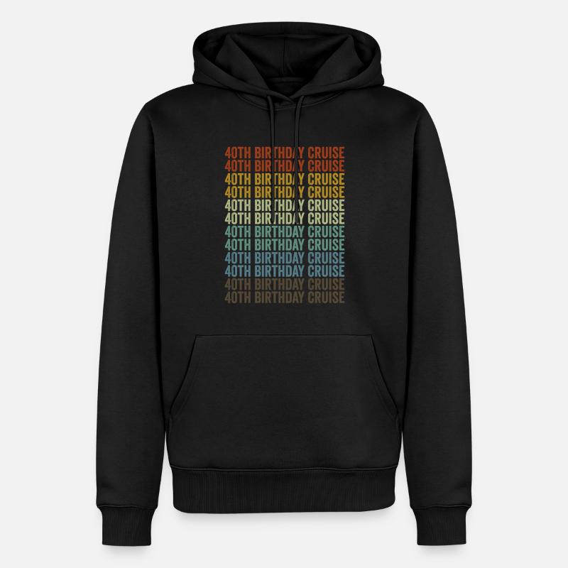 Croisière Vacances du 40e anniversaire - Sweat à capuche Premium bio Homme - noir