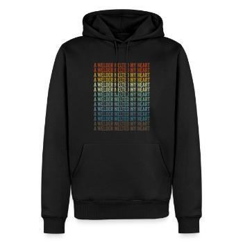 Ein Schweißer brachte mein Herz zum Schmelzen Schw - Männer Premium Bio Hoodie - Schwarz - Vorne - Nico (187cm)