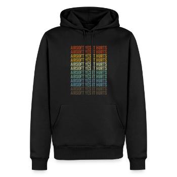Airsoft Yes it hurts Airsoft Airsoft Game - Men’s Premium Organic Hoodie - black - Front - Nico (187cm)